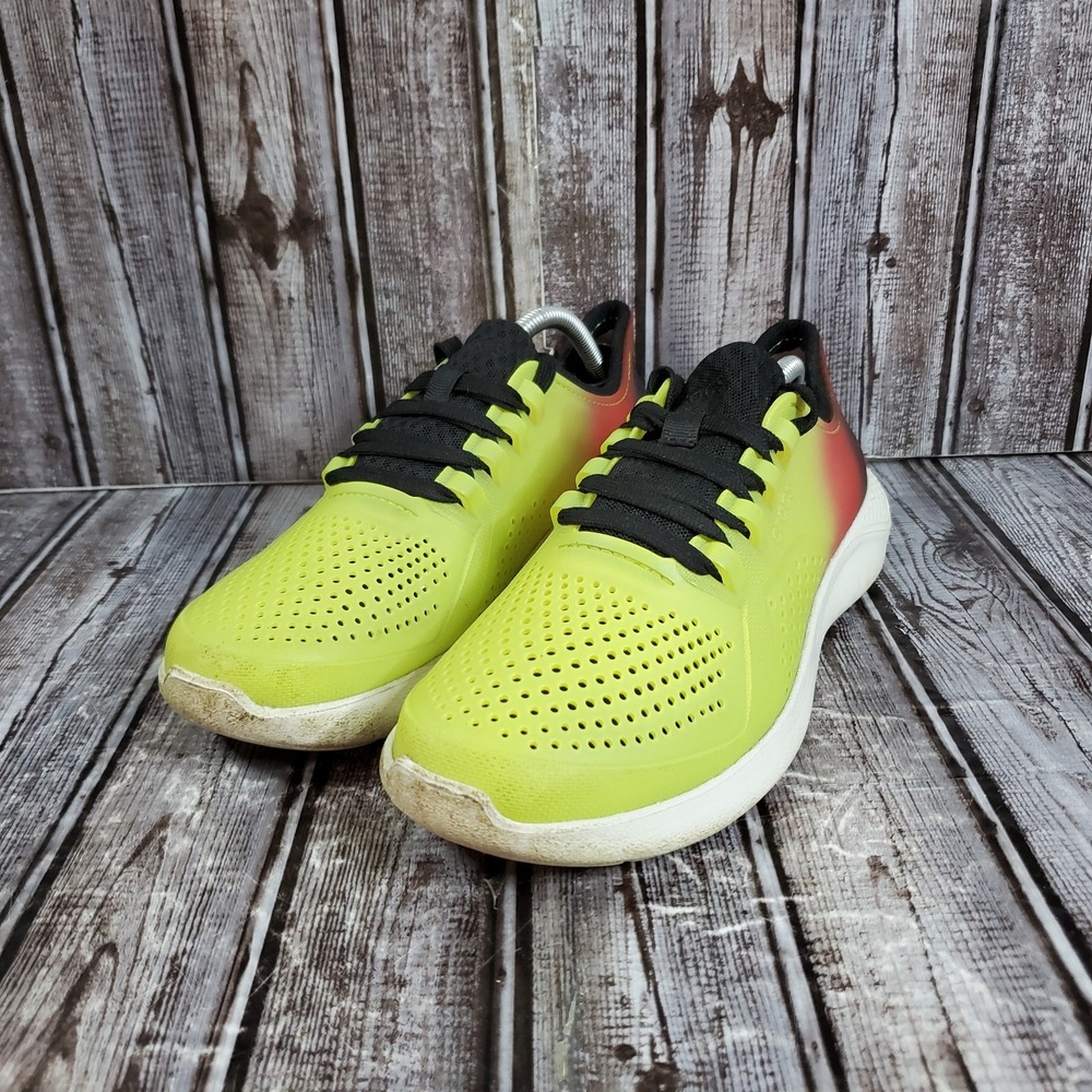 Crocs Men's Literide Mesh Color Dip Pacer Rubber Sneakers 206557 Yellow Size M7